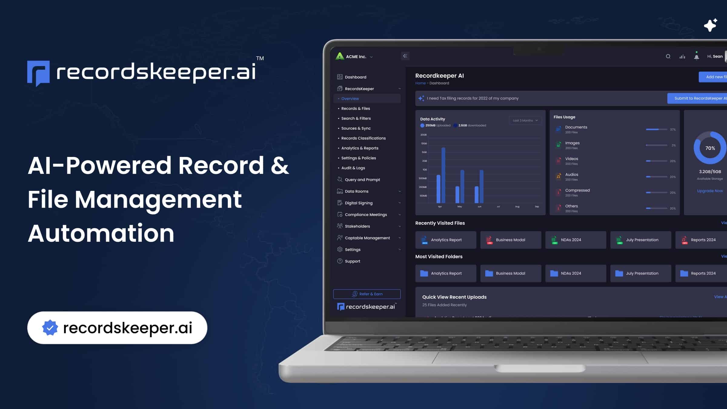 RecordsKeeper.AI | AI-Powered Records Management Automation